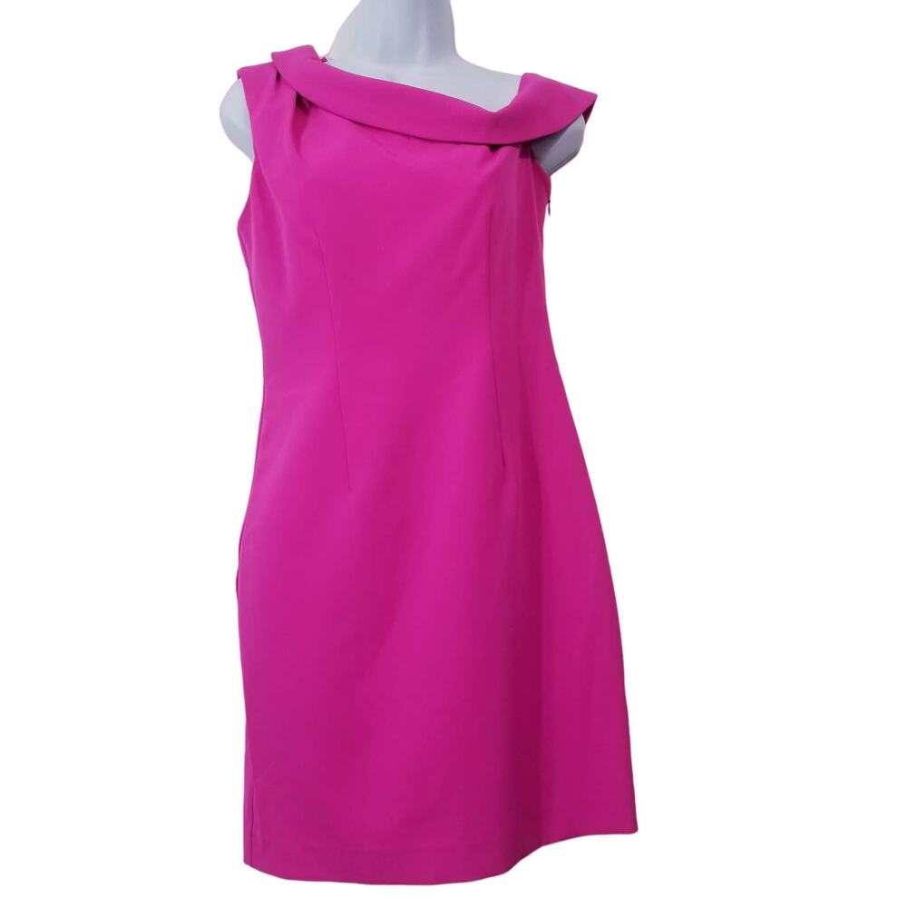 Milly Pink Cocktail Mini Dress Off Shoulder Made in USA Fabric from Italy